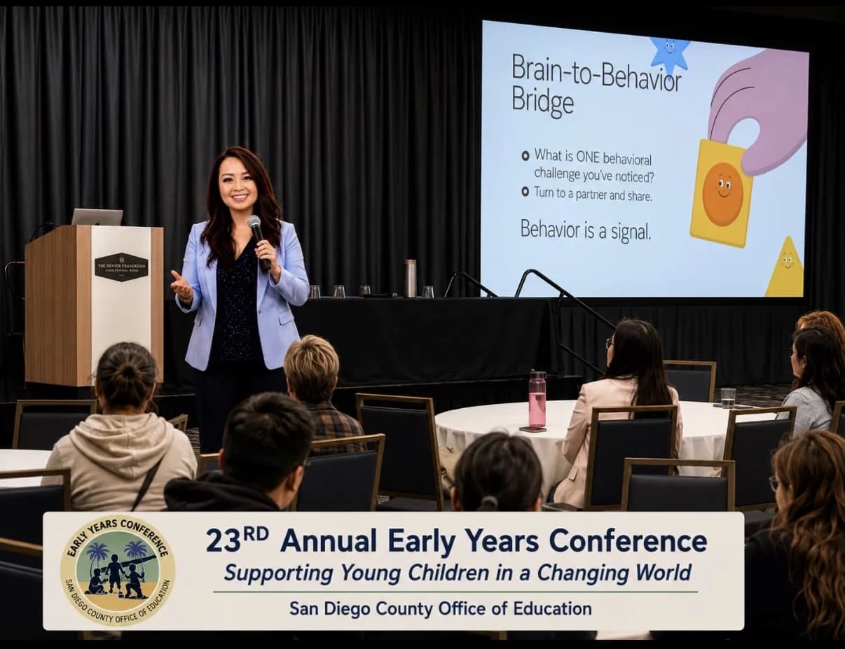 Kimly Hoang-Nakata presenting her Brain-to-Behavior Bridge session at the 23rd Annual Early Years Conference