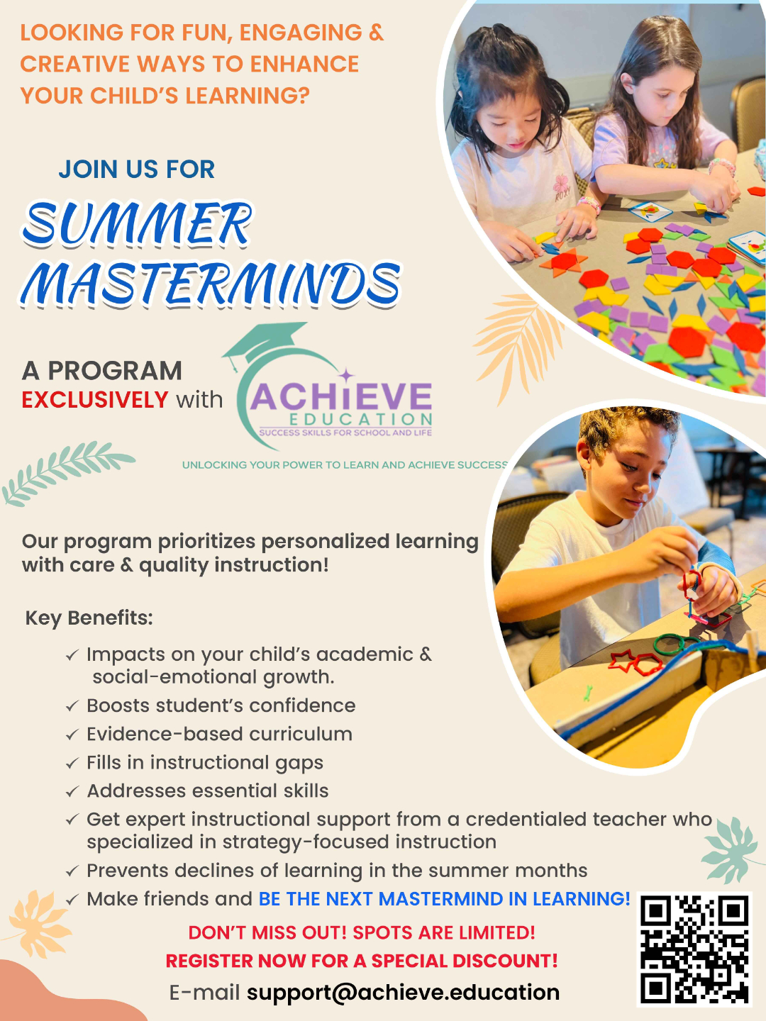 Achieve Education program flyer