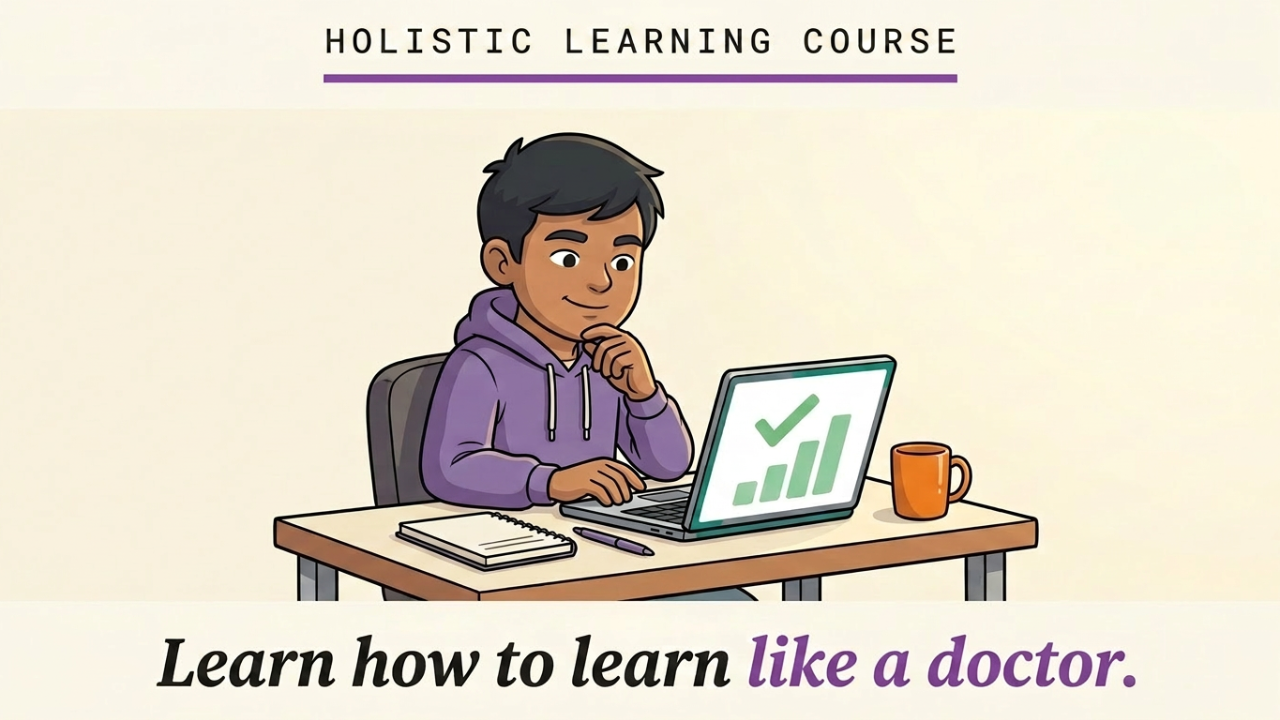 Dr. Nakata's Holistic Learning Course shown on a laptop
