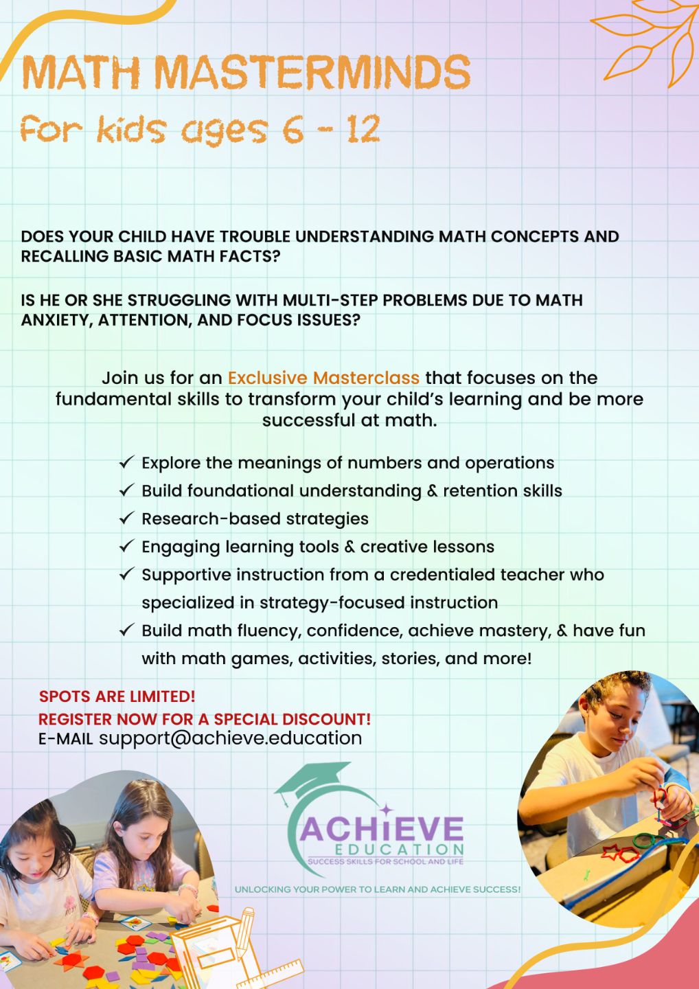 Achieve Education program flyer