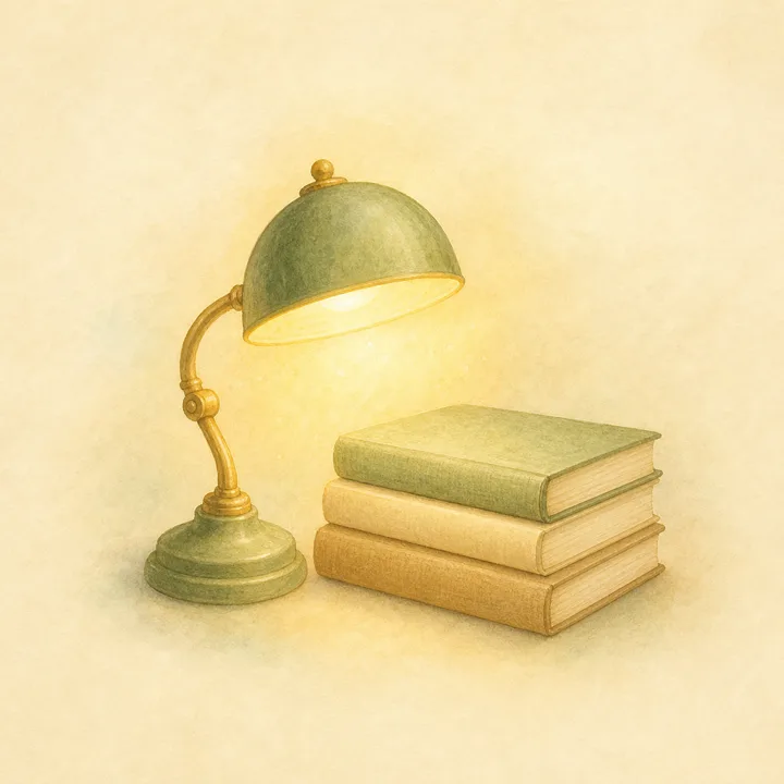 Storybook artwork of a glowing idea lamp representing learning strategies